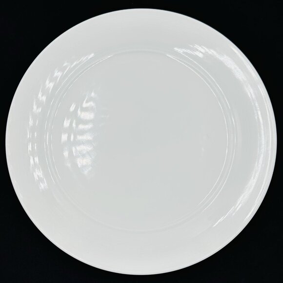 Rene Ozorio All White Aura 10.75" Banquet Rim Dinner Plate MINT - Picture 1 of 7